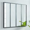 Vensterspiegel Industriele Stijl Dudley - Ijzer - 4 Delen - H120 X B90 Cm