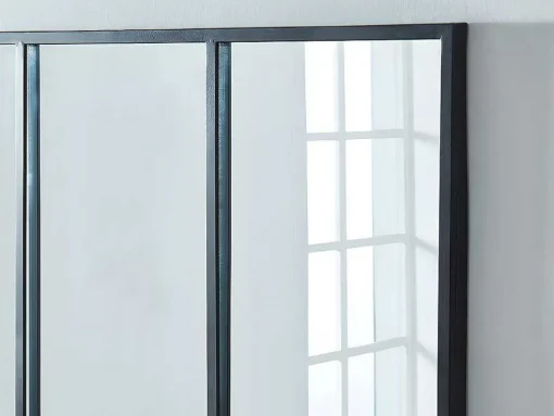 Vensterspiegel Industriele Stijl Dudley - Ijzer - 4 Delen - H120 X B90 Cm