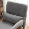 Verstelbare Converteerbare Gewatteerde Fauteuil Van Katoenen Stof - Grijs