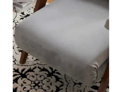 Verstelbare Converteerbare Gewatteerde Fauteuil Van Katoenen Stof - Grijs
