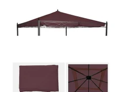 Vervangende Dakbedekking Voor Pergola Calpe Iii, Roodbruin