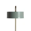 Vintage Staande Lamp Otilie - Metaal - 24 X 16 X 40 Cm - Olijfgroen En Goudkleurig