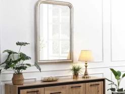 Vintage Stijl Spiegel In Paulowniahout - B. 80 X H. 110 Cm - Champagne - Heloise