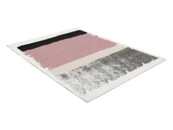 Vloerkleed 160 X 230 Cm - Roze, Grijs En Wit - Camden
