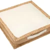 Vloerkussen Van Katoen En Jute - 45 X 45 Cm - Wit En Naturel - Peruvia