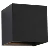 Wandlamp Met Ledverlichting Van Aluminium - D10 Cm X H10 - Zwart - Paisley