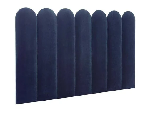 Wandpaneel Voor Hoofdeinde Japi - 210 Cm - Fluweel - Blauw - Van Pascal Morabito