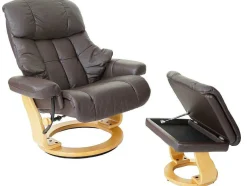 Windsor Xxl Relaxfauteuil Met Kruk, Bruin, Natuurlijk Bruin