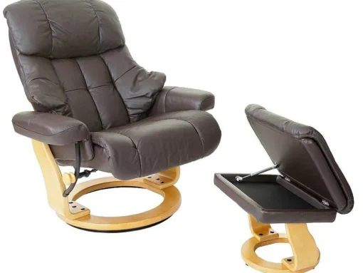 Windsor Xxl Relaxfauteuil Met Kruk, Bruin, Natuurlijk Bruin