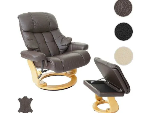 Windsor Xxl Relaxfauteuil Met Kruk, Bruin, Natuurlijk Bruin
