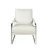 Witte Eco-Lederen Gestoffeerde Fauteuil 5026 Angel Cerda