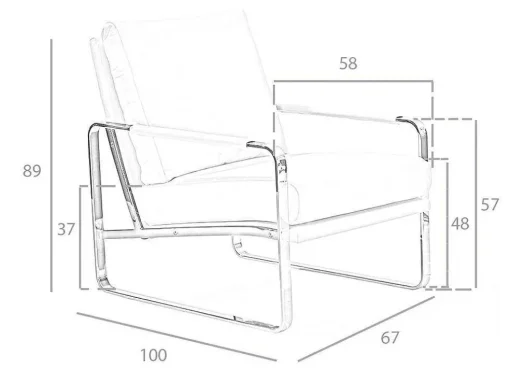 Witte Eco-Lederen Gestoffeerde Fauteuil 5026 Angel Cerda