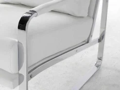 Witte Eco-Lederen Gestoffeerde Fauteuil 5026 Angel Cerda