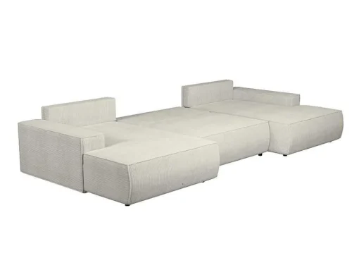 Xxl Hoekslaapbank Van Beige Ribfluweel Amelia