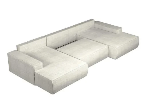 Xxl Hoekslaapbank Van Beige Ribfluweel Amelia