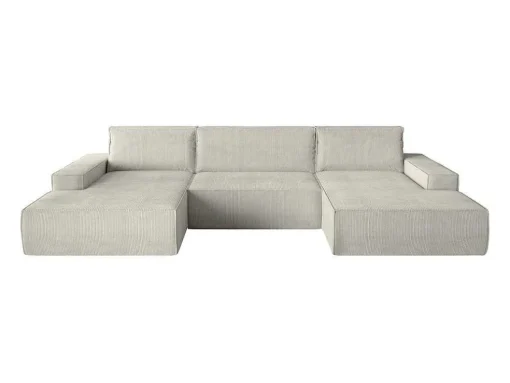 Xxl Hoekslaapbank Van Beige Ribfluweel Amelia
