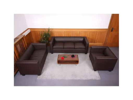 2-Zitsbank Lille, Kunstleder, Koffie