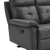 3-Zits-Relaxbank Van Grijs Leer Vineta
