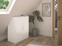 Zolderkast Met 2 Deuren - Wit - Adezio