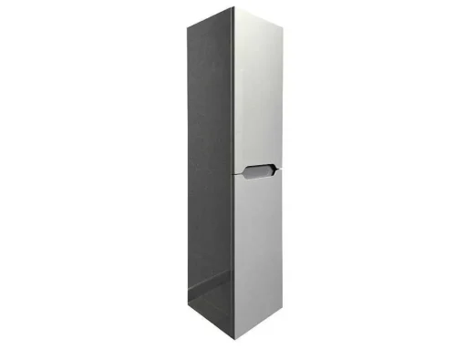 Zwevend Wastafelmeubel Met Dubbel Inbouwbekken En Kast - Grijs - 120 Cm - Selita